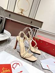 Christian Louboutin Beige Spike Slingback Pump 8.5cm - 1