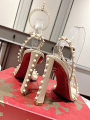 Christian Louboutin Beige Spike Slingback Pump 8.5cm - 5