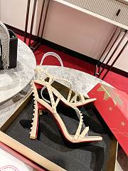 Christian Louboutin Beige Spike Slingback Pump 8.5cm - 4