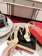 Christian Louboutin Beige Spike Slingback Pump 8.5cm - 2