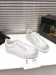 Christian Louboutin Degravieira Strass Sneaker White - 1
