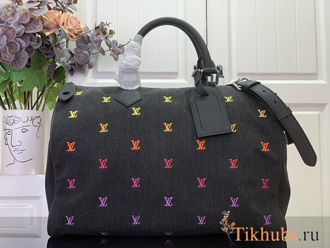 Louis Vuitton LV Speedy 40 Gradient Orange Denim 40x26x23cm - 1