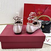 Valentino Rockstud Satin Ballerina Flat - 3