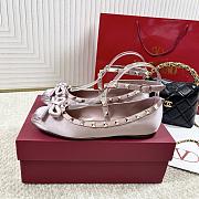 Valentino Rockstud Satin Ballerina Flat - 2
