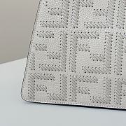 Fendi Peekaboo ISeeU Small White Leather Bag FF Interlacing 27x21x11cm - 6
