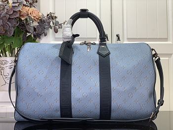 Louis Vuitton LV Keepall Blue Bandoulière 50 50x29x23cm