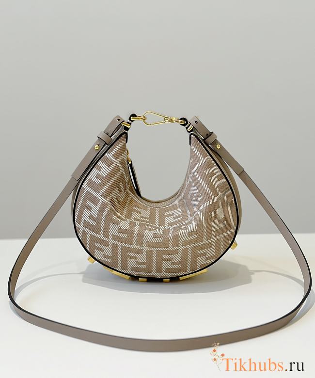 Fendi Fendigraphy Mini Dove Gray Bag 20x13x7.5cm - 1