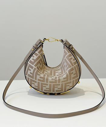 Fendi Fendigraphy Mini Dove Gray Bag 20x13x7.5cm