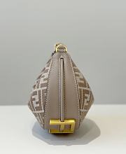 Fendi Fendigraphy Mini Dove Gray Bag 20x13x7.5cm - 6