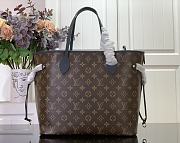Louis Vuitton LV Neverfull MM Navy Blue Monogram 32x27x14cm - 6
