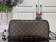 Louis Vuitton LV Neverfull MM Navy Blue Monogram 32x27x14cm - 5