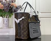 Louis Vuitton LV Neverfull MM Navy Blue Monogram 32x27x14cm - 3