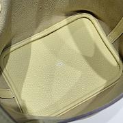Hermes Picotin Light Yellow Silver Bag 18x13x9cm - 3