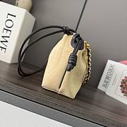 Loewe Flamenco Purse Bag Beige Suede 30x20x10.5cm - 4