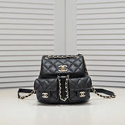 Chanel Mini Backpack Black Caviar 17.5x16.5x10cm - 1