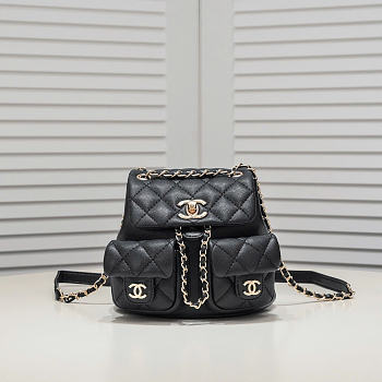 Chanel Mini Backpack Black Caviar 17.5x16.5x10cm