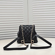 Chanel Mini Backpack Black Caviar 17.5x16.5x10cm - 6