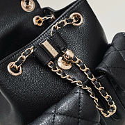 Chanel Mini Backpack Black Caviar 17.5x16.5x10cm - 4