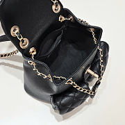 Chanel Mini Backpack Black Caviar 17.5x16.5x10cm - 3