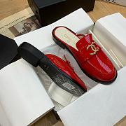 Chanel Red Patent Flat - 4