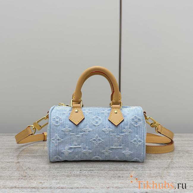 Louis Vuitton LV Nano Speedy Sky Blue 16x10x7.5cm - 1