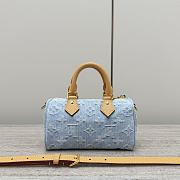 Louis Vuitton LV Nano Speedy Sky Blue 16x10x7.5cm - 2