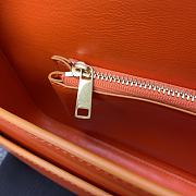 Celine Triomphe Cuir Orange Calfskin Chain Shoulder Bag 30x14x4cm - 5