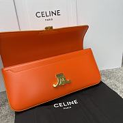 Celine Triomphe Cuir Orange Calfskin Chain Shoulder Bag 30x14x4cm - 2
