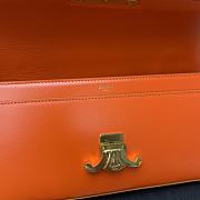 Celine Triomphe Cuir Orange Calfskin Chain Shoulder Bag 30x14x4cm - 3