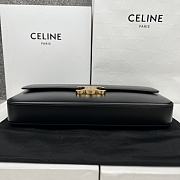 Celine Triomphe Cuir Black Calfskin Chain Shoulder Bag 30x14x4cm - 5