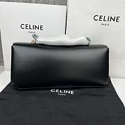 Celine Triomphe Cuir Black Calfskin Chain Shoulder Bag 30x14x4cm - 4