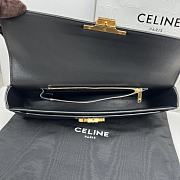 Celine Triomphe Cuir Black Calfskin Chain Shoulder Bag 30x14x4cm - 3