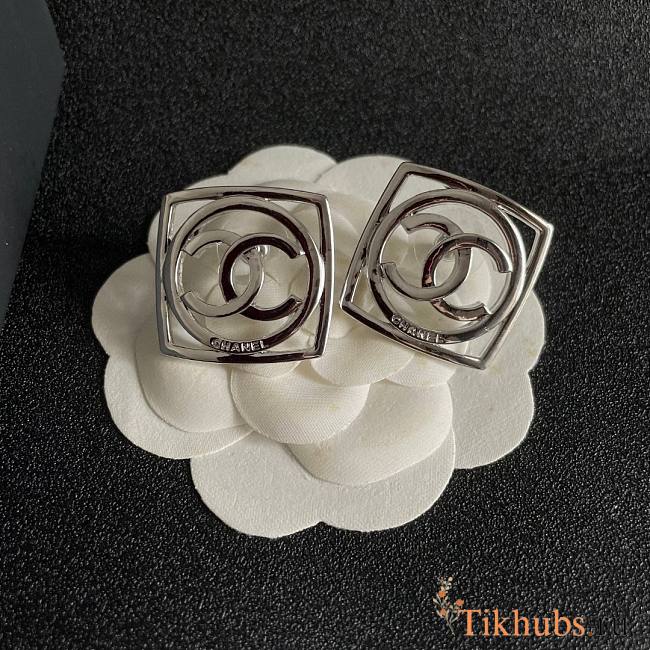 Chanel Silver Earrings - 1