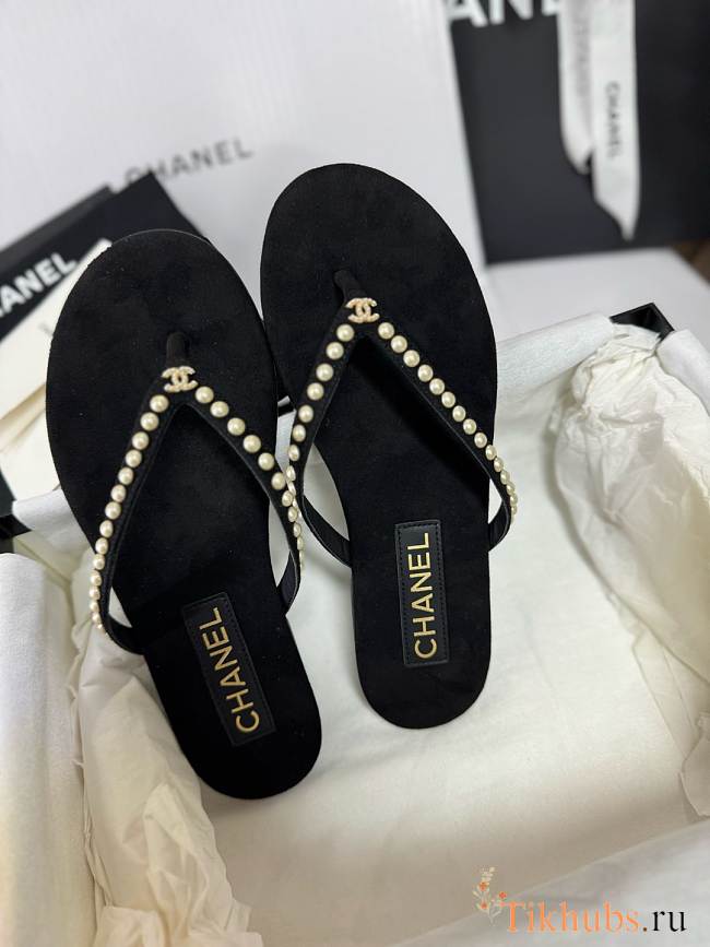 Chanel Black Slides 27 - 1