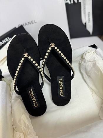 Chanel Black Slides 27