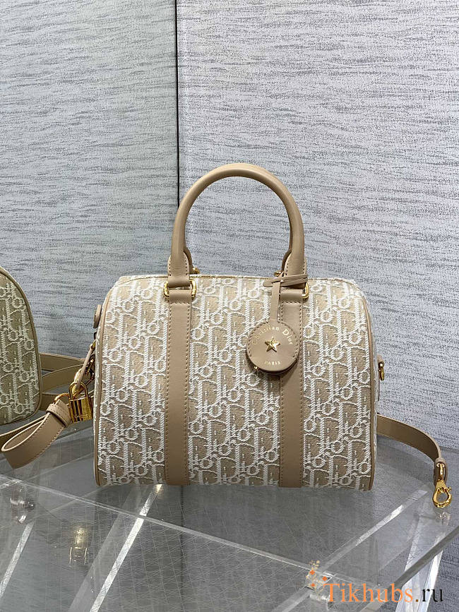 Dior Groove 25 Bag Natural Oblique Jacquard 25x19x16cm - 1
