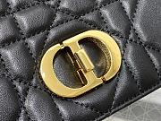 Dior Medium Soft Caro Bag Black Lambskin 25x16x9cm - 4