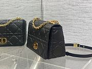 Dior Medium Soft Caro Bag Black Lambskin 25x16x9cm - 2