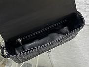 Dior Medium Soft Caro Bag Black Lambskin Silver 25x16x9cm - 6