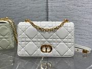 Dior Medium Soft Caro Bag White Lambskin 25x16x9cm - 1