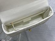 Dior Medium Soft Caro Bag White Lambskin 25x16x9cm - 6