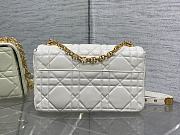 Dior Medium Soft Caro Bag White Lambskin 25x16x9cm - 3