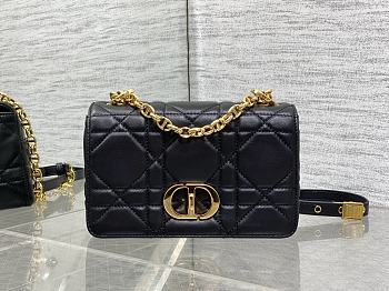 Dior Caro Small Soft Bag Black Lambskin 20x13x7cm