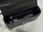 Dior Caro Small Soft Bag Black Lambskin Silver 20x13x7cm - 6