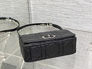 Dior Caro Small Soft Bag Black Lambskin Silver 20x13x7cm - 5