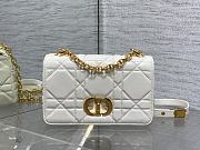 Dior Caro Small Soft Bag White Lambskin 20x13x7cm - 1