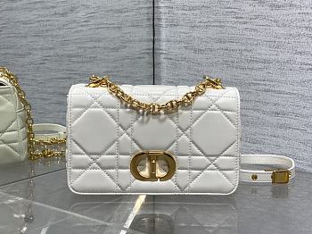 Dior Caro Small Soft Bag White Lambskin 20x13x7cm