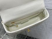 Dior Caro Small Soft Bag White Lambskin 20x13x7cm - 6
