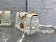 Dior Caro Small Soft Bag White Lambskin 20x13x7cm - 4
