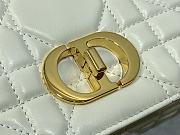 Dior Caro Small Soft Bag White Lambskin 20x13x7cm - 5
